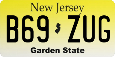 NJ license plate B69ZUG