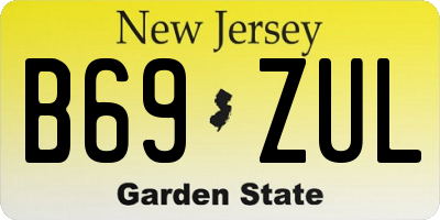 NJ license plate B69ZUL