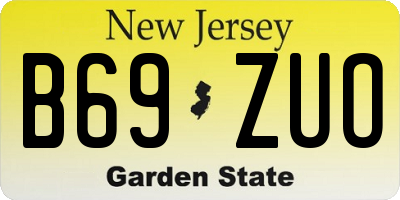 NJ license plate B69ZUO