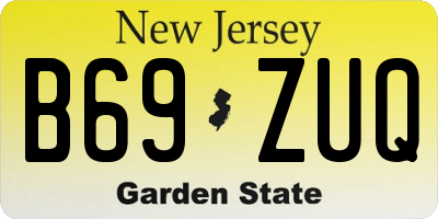 NJ license plate B69ZUQ