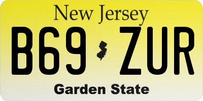 NJ license plate B69ZUR