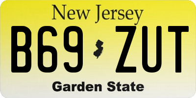 NJ license plate B69ZUT