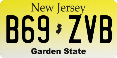 NJ license plate B69ZVB