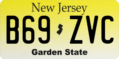 NJ license plate B69ZVC