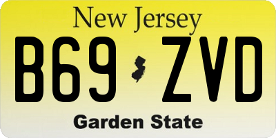 NJ license plate B69ZVD