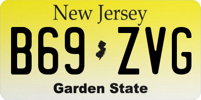 NJ license plate B69ZVG