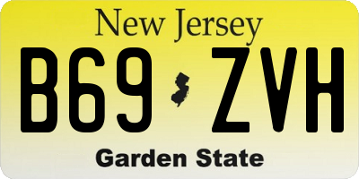NJ license plate B69ZVH