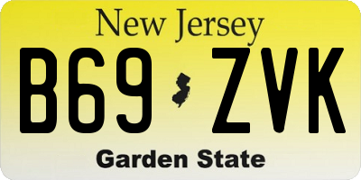 NJ license plate B69ZVK