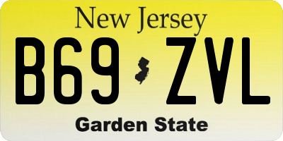 NJ license plate B69ZVL