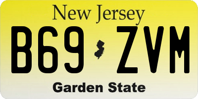 NJ license plate B69ZVM