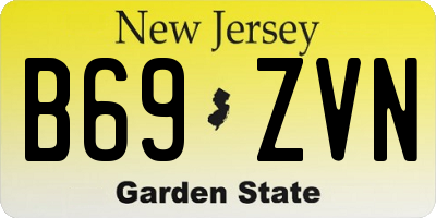 NJ license plate B69ZVN