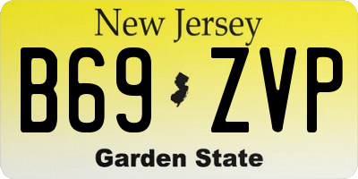NJ license plate B69ZVP