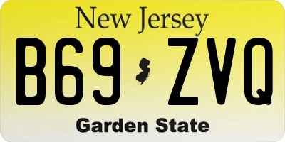 NJ license plate B69ZVQ