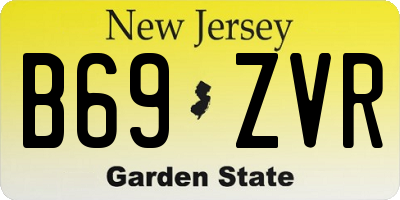 NJ license plate B69ZVR