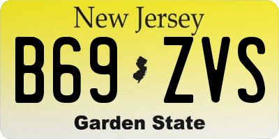 NJ license plate B69ZVS