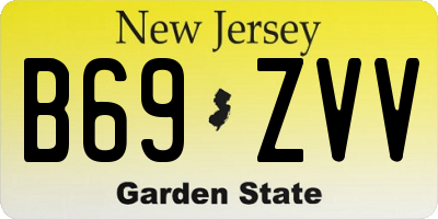 NJ license plate B69ZVV