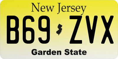 NJ license plate B69ZVX