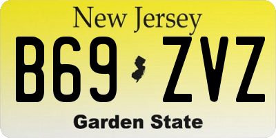 NJ license plate B69ZVZ