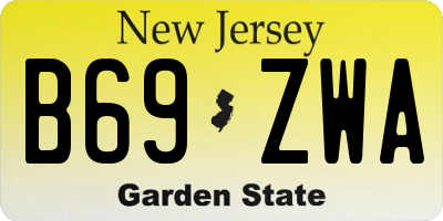 NJ license plate B69ZWA
