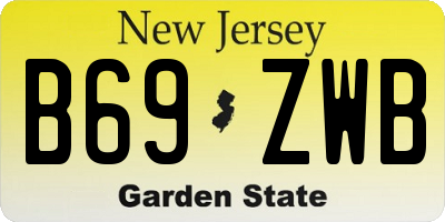 NJ license plate B69ZWB