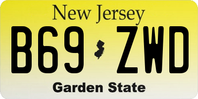 NJ license plate B69ZWD
