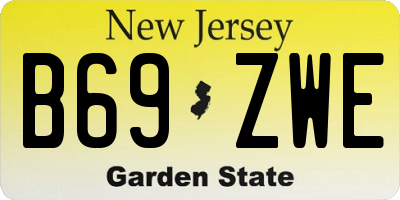 NJ license plate B69ZWE