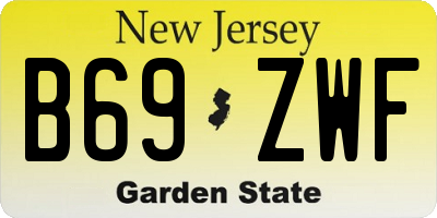 NJ license plate B69ZWF