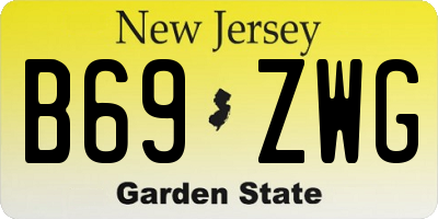 NJ license plate B69ZWG