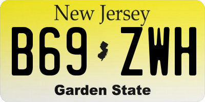 NJ license plate B69ZWH