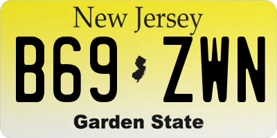 NJ license plate B69ZWN