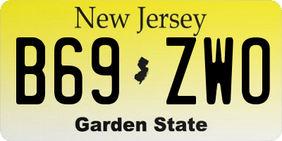 NJ license plate B69ZWO