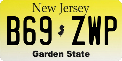 NJ license plate B69ZWP