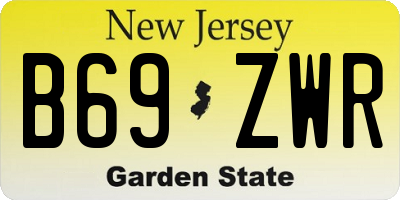 NJ license plate B69ZWR