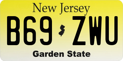 NJ license plate B69ZWU