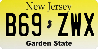 NJ license plate B69ZWX