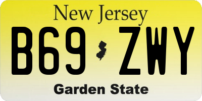 NJ license plate B69ZWY