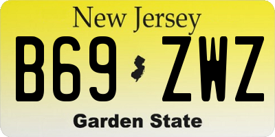 NJ license plate B69ZWZ