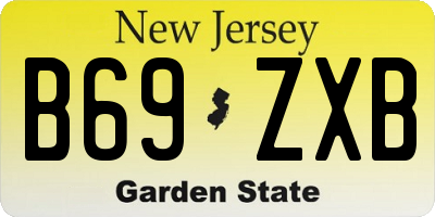 NJ license plate B69ZXB