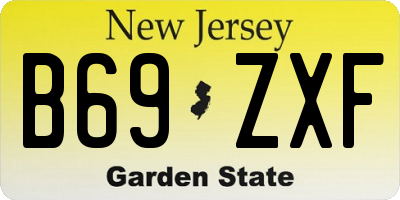 NJ license plate B69ZXF