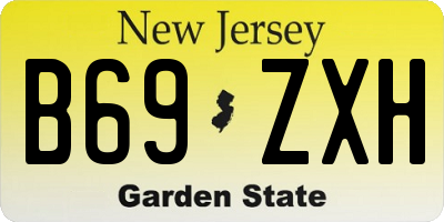 NJ license plate B69ZXH