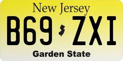 NJ license plate B69ZXI
