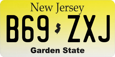 NJ license plate B69ZXJ