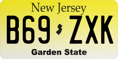 NJ license plate B69ZXK