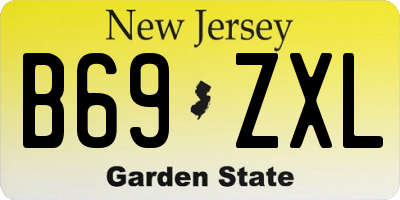 NJ license plate B69ZXL