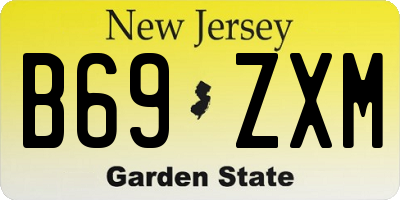 NJ license plate B69ZXM