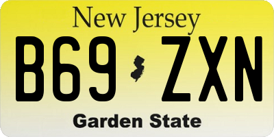 NJ license plate B69ZXN