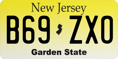 NJ license plate B69ZXO