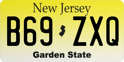 NJ license plate B69ZXQ