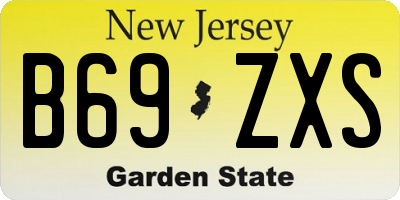 NJ license plate B69ZXS