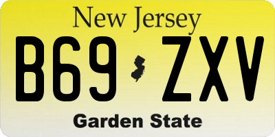 NJ license plate B69ZXV